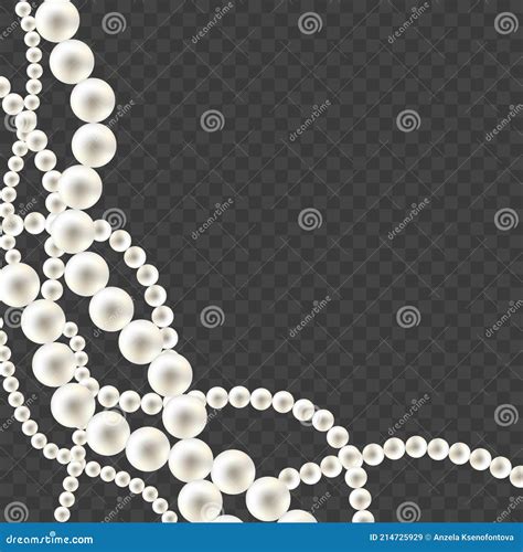 Shiny Oyster Pearls For Luxury Accessories Vector Pearl Necklace On