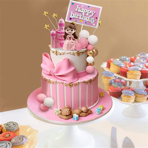 Snapklik.com : 26PCS Princess Cake Topper Castle Cake Topper Girl Princess Cake Topper Happy ...