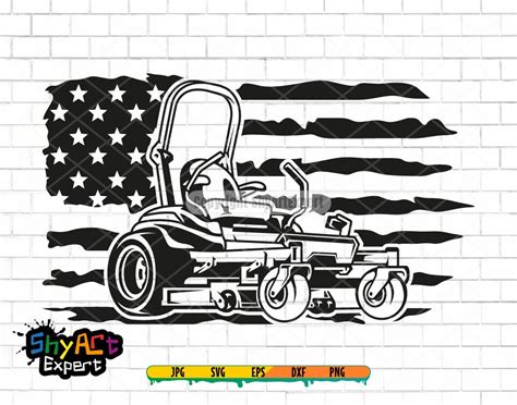 Us Lawn Mower Svg File Lawn Mower Clipart Us Zero Turn Lawn Mower Svg