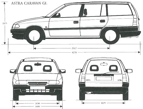 Схема размеры опель астра фото