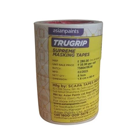 Backing Material PVC Color White Asian Paint Trugrip Masking Tape At