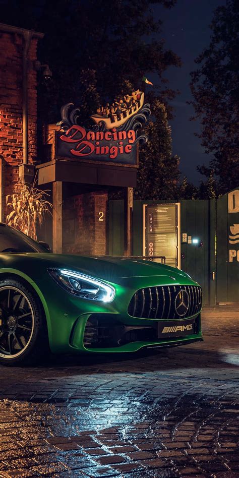 Download Green Amg Gt R Mercedes Car Background