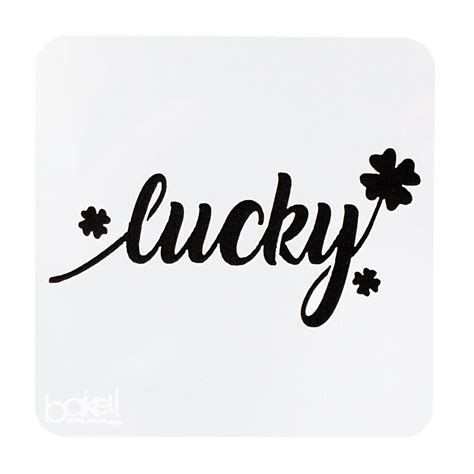 Lucky Text Stencil Herramientas De Hornear Caking Y Etsy