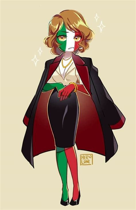 Countryhumans Italy Country Art Italy Girl Human