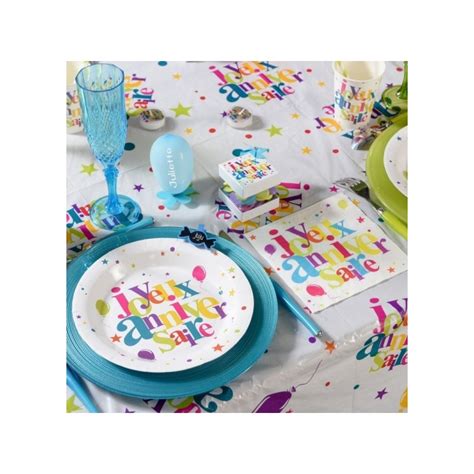 Serviettes De Table Joyeux Anniversaire Festif Papier Les 20