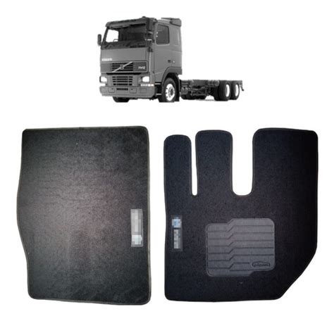 Par Tapete Carpete Premium Modelado Logo Para Volvo Fh 2014