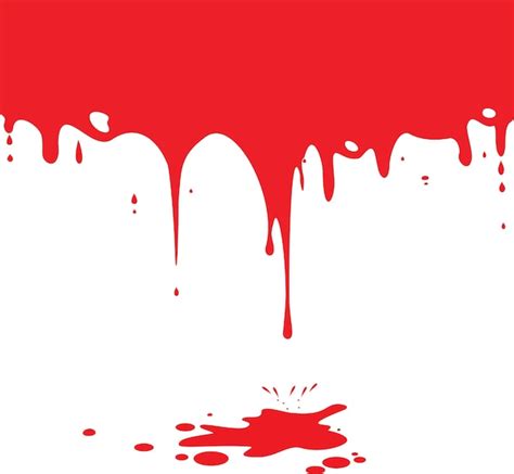 Premium Vector Dripping Blood Isolated On White