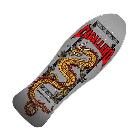 Powell Peralta Caballero Chinese Dragon Silver Reissue Skateboard Deck