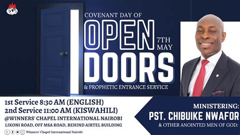 Nd Service Covenant Day Of Open Doors Prophetic Entrance Service