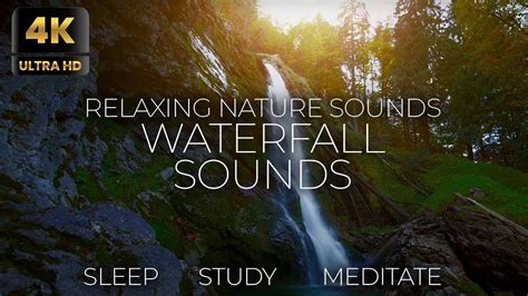 K Relaxing Waterfall Sounds For Sleep Fall Asleep With Water White