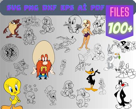 Looney Tunes Svg Looney Tunes Clipart Layered Digital Vector File Looney Tunes For Cricut And