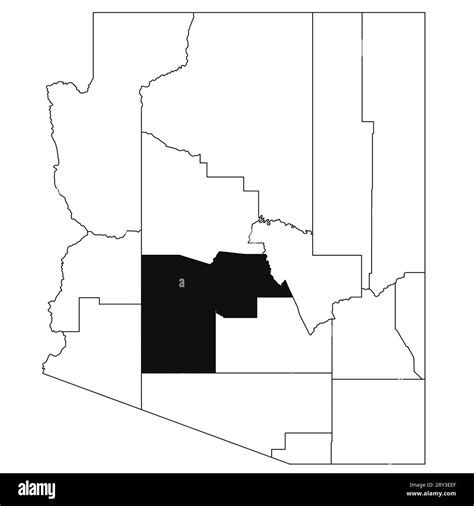 Map of Maricopa County in Arizona state on white background. single County map highlighted by ...