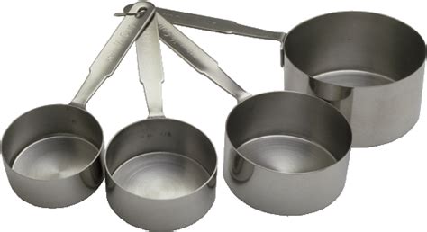 Download Transparent Stainless Steel Measuring Cup Set, Heavy Duty - Measuring Tools - PNGkit