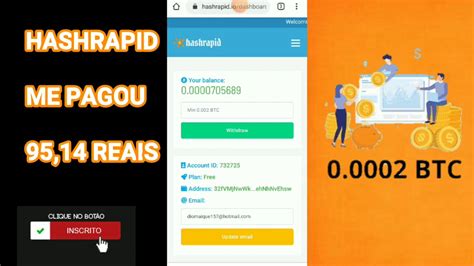 MINERADORA DE BITCOIN HASHRAPID ME PAGOU 95 14 REAIS NO FREE YouTube