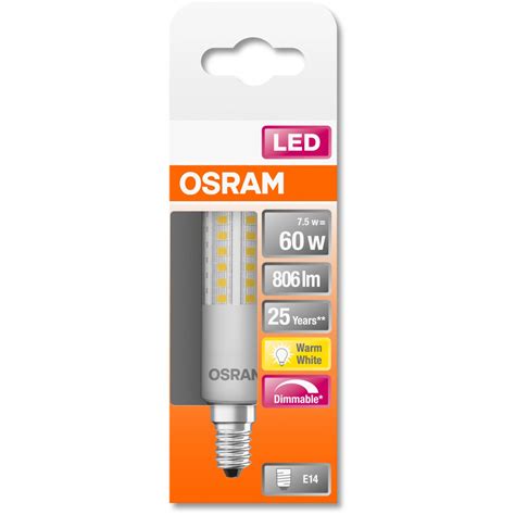 Osram LED Lampe Classic T Form Klar Dimmbar E14 7 5W 806 Lm