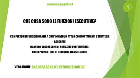 Funzioni Esecutive E Apprendimento Ppt