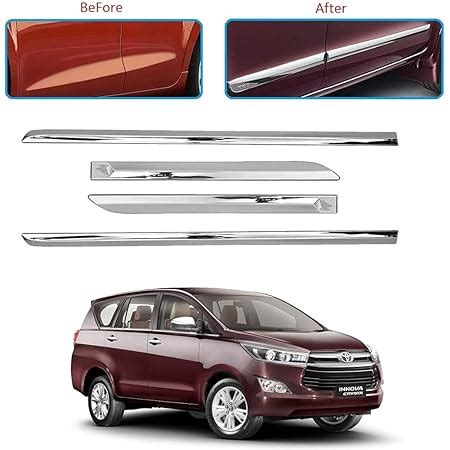 Car Side Beading Side Cladding Door Garnish Door Protector Chrome