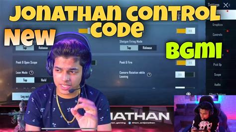 Jonathan New Sensitivity Settings Bgmi Jonathan Control Code