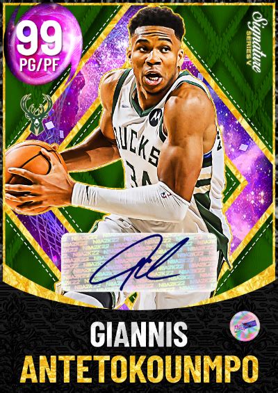 Nba K Kdb Custom Card Giannis Antetokounmpo Signature Series V