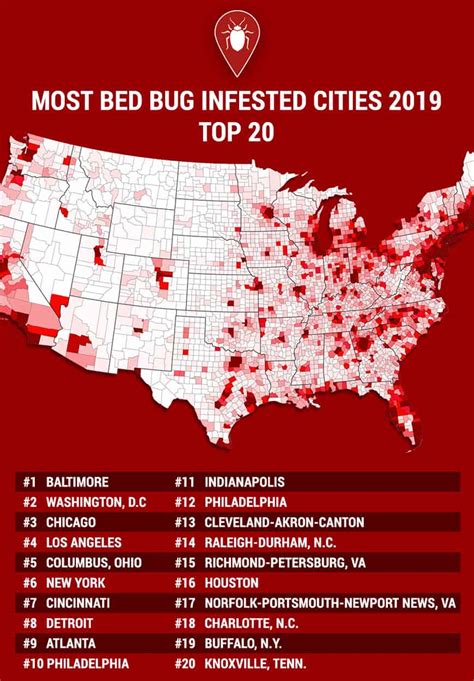 Bed Bug Facts And Statistics Us Cities With Most Infestations