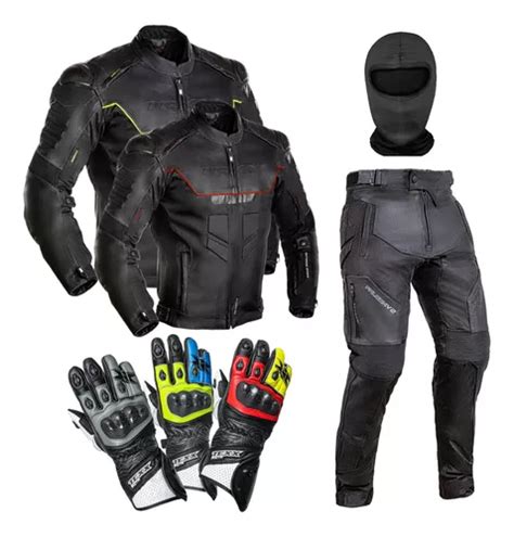 Kit Motociclista Jaqueta Calça Texx Falcon Masc Luva Pista