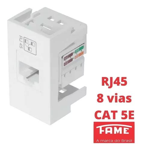 Módulo Tomada Rede Rj45 5e 8v Modulare Evidence Fame MercadoLivre