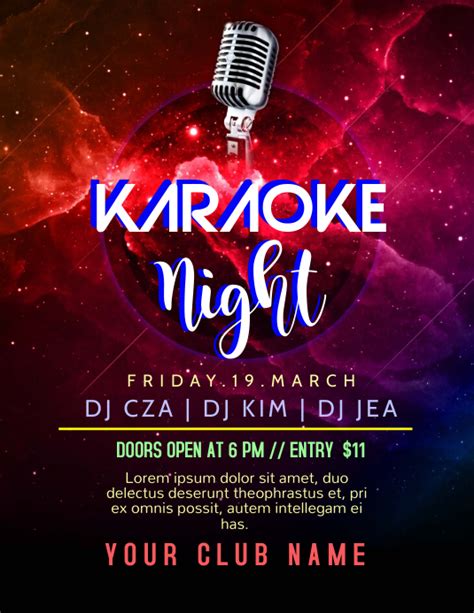 Karaoke Night Template Postermywall