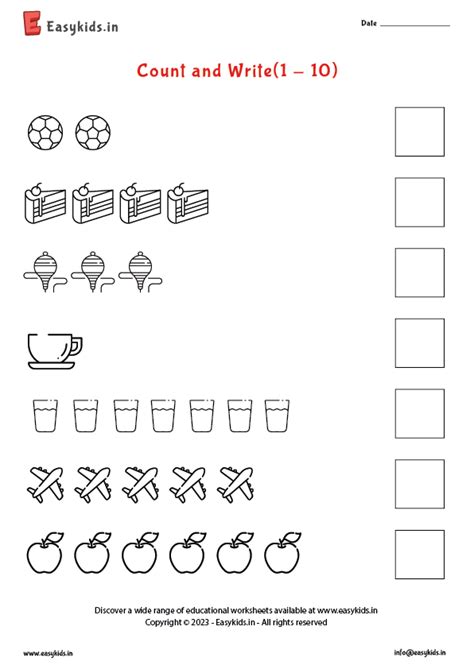 Count And Write Worksheet