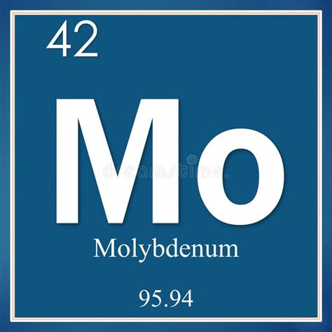 Molybdenum Symbol Chemical Element Of The Periodic Table Vector Stock