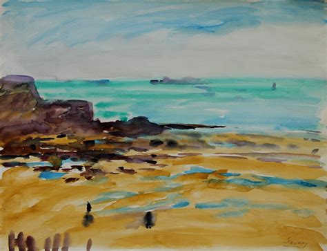 Robert Savary Peinture Originale Aquarelle Ballade En Bretagne