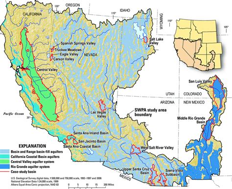 Principal Aquifers And Locations Of 15 Basins Previously Studied By The