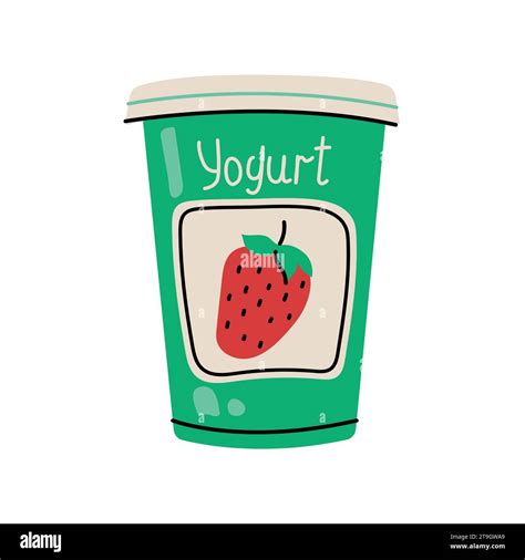 Hand Drawn Packaged Yogurt Color Element Cartoon Unprocessed Food