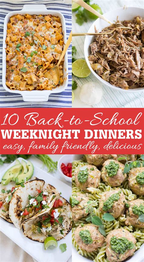 10 Back To School Weeknight Dinner Recipes • Freutcake