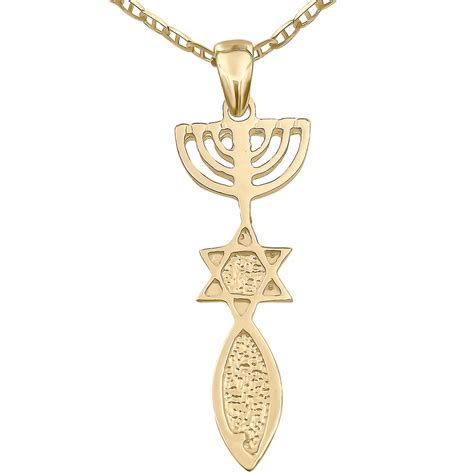 Messianic 14k Gold Grafted In Necklace Made In Israel