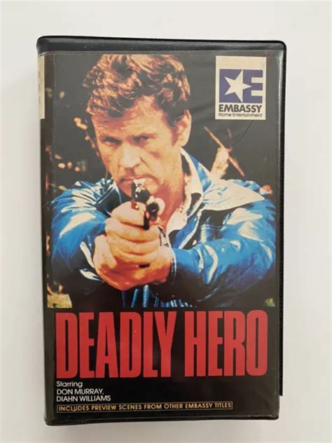 Deadly Hero Vhs Embassy Home Video Big Box Ex Rental Tape Action