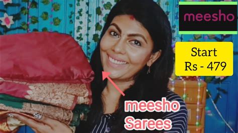 Meesho Sarees Review Try On Haul Youtube