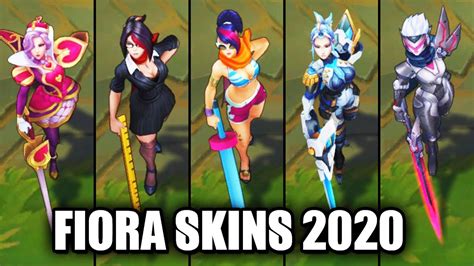 All Fiora Skins Spotlight League Of Legends Youtube