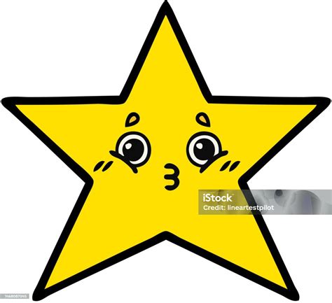 Cute Cartoon Of A Gold Star向量圖形及更多剪貼畫圖片 剪貼畫 卡通 另類的 Istock