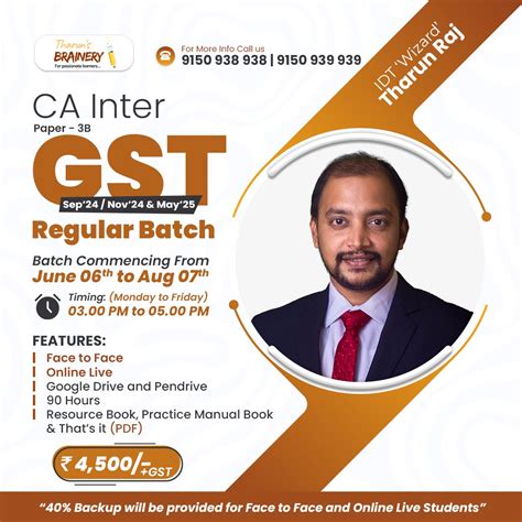 CA Inter GST Regular Batch New Syllabus Sep 24 Nov 24 Jan