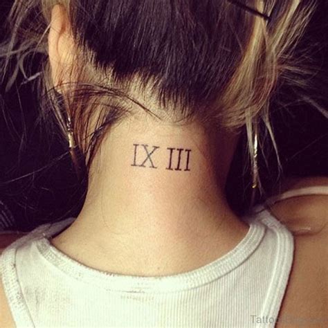 Stylish Roman Numeral Tattoos On Neck Tattoo Designs Tattoosbag