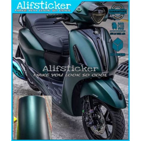 Jual Skotlet Stiker Hijau Army Doff Metalik Sticker Motor Hijau Tua