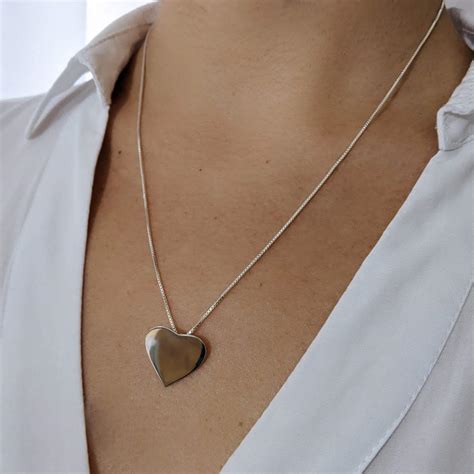 Dije Con Cadena Corazon Plata Joyas Gabena Cuotas Sin Intr S