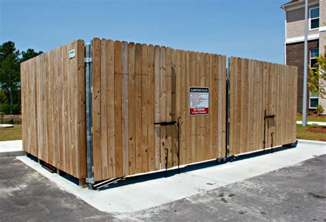 Dumpster Enclosure Gates Fences Seegars Fence Company