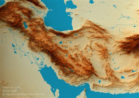 Iran Relief Map