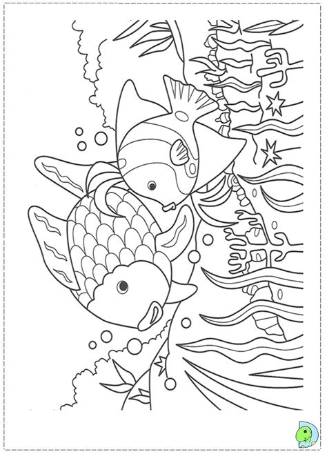 Rainbow Fish coloring page- DinoKids.org