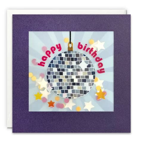 Glitter Ball Paper Shakies Card The Dotty House