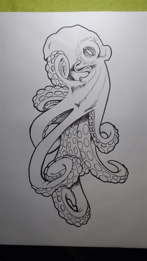 Pin By Santiago Dominguez On Algunos Dibujos Octopus Tattoo Design