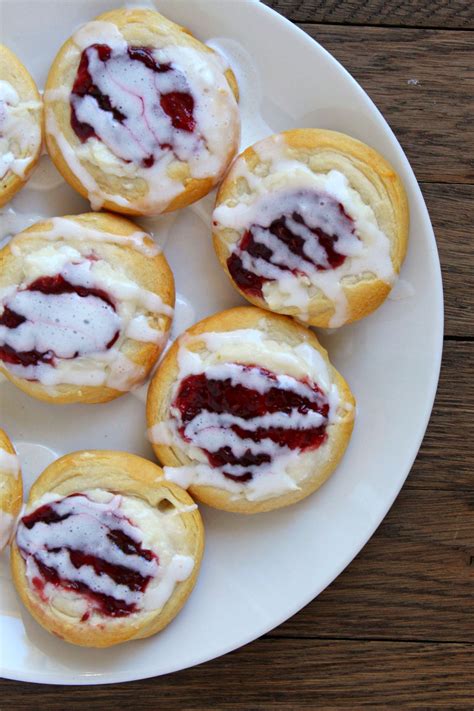 Raspberry Cream Cheese Crescent Danishes Recipe Delicious Desserts