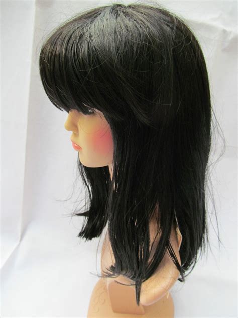 Womens Ladies Quality Full Long Blonde Black Bob Wig And Fringe Alopecia Uk Seller Ebay