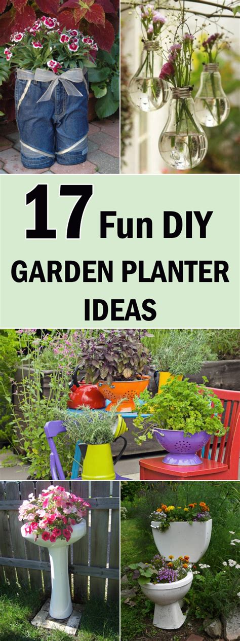 17 Fun DIY Garden Planter Ideas